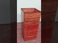 Red Travertine Freestanding Wash Basin#stonefurniture #interiordesigner #basin #stonebasin