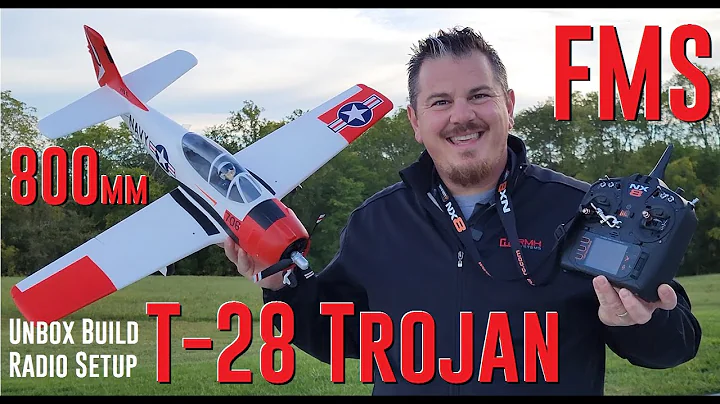 FMS - T-28 Trojan - 800mm - Unbox, Build, & Radio Setup