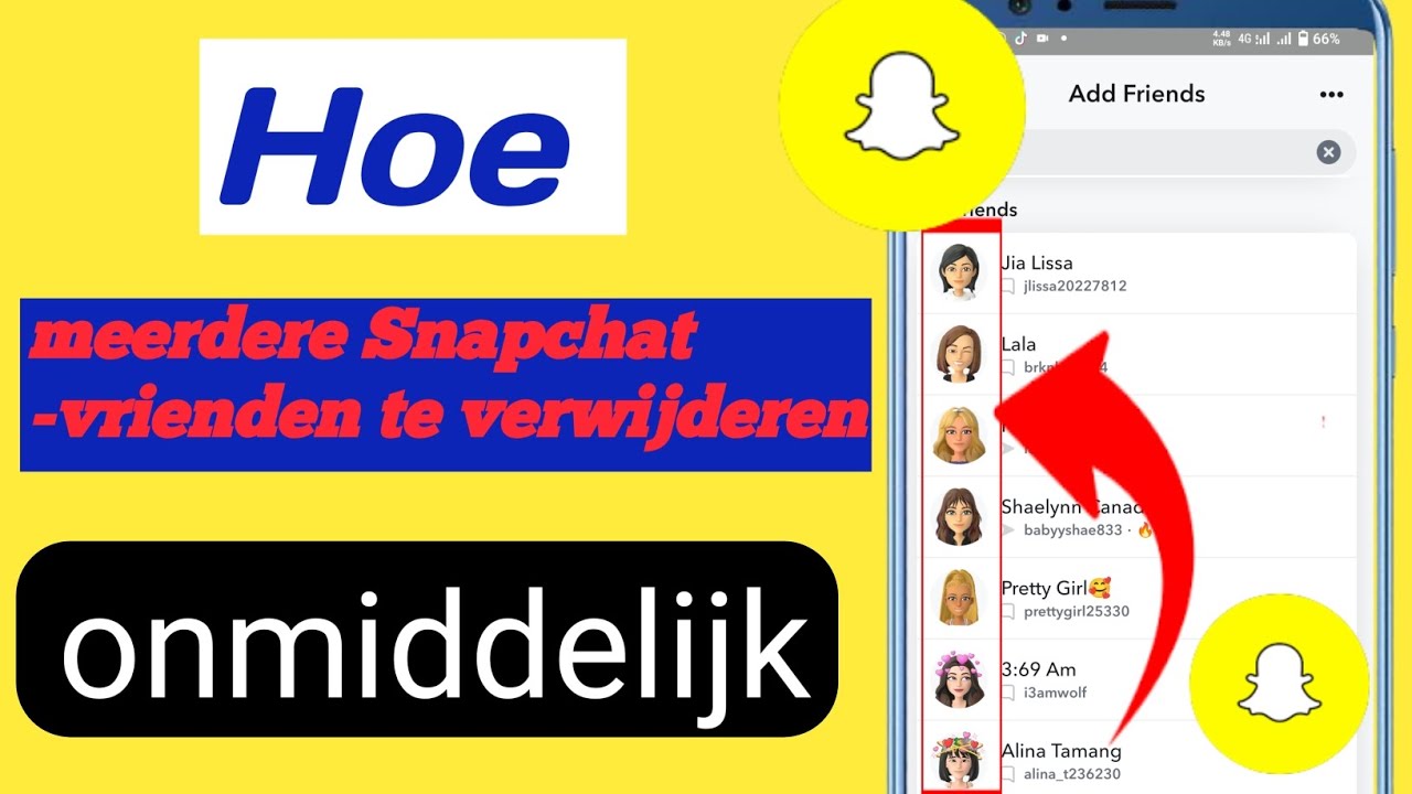 Meerdere Snapchatvrienden tegelijk verwijderen (2023) YouTube