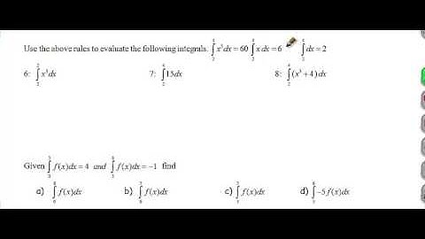 5.3 properties of definite integrals