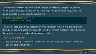 Resolving the ag-grid Issue: Selecting More Than 20 Rows at Once