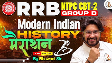 RRB NTPC History Marathon 2025 | Railway NTPC History Marathon Class |  By Bhawani Sir