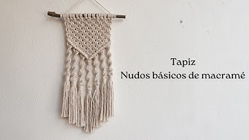 Tapiz de nudos básicos de macramé #1