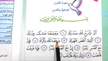 سوره الشرح اسلاميه الصف الثالث ابتدائي سوره الشرح اسلاميه الصف الثالث ابتدائي