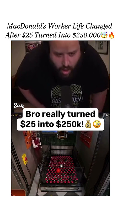 He Will Never Work At Macdonald's!. #stake  #jackpot  #roulette #shorts #short #viral #casino #slots