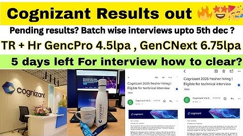 cognizant result 2025|cognizant results out 🔥| cognizant GenC Results out 25th Nov Interview date