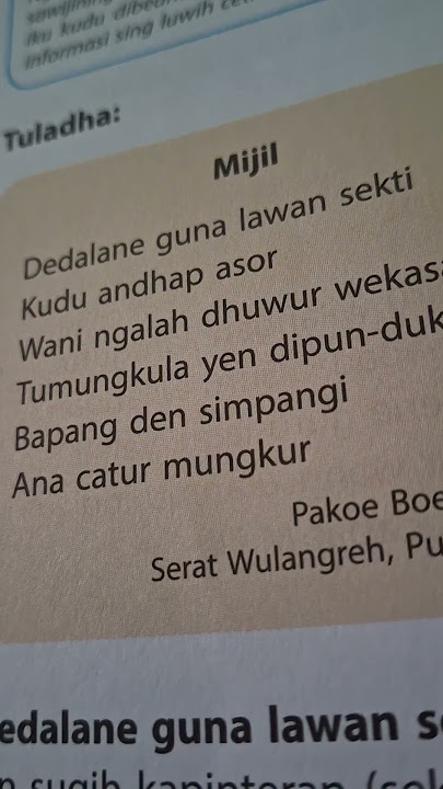 Tembang Macapat Mijil 