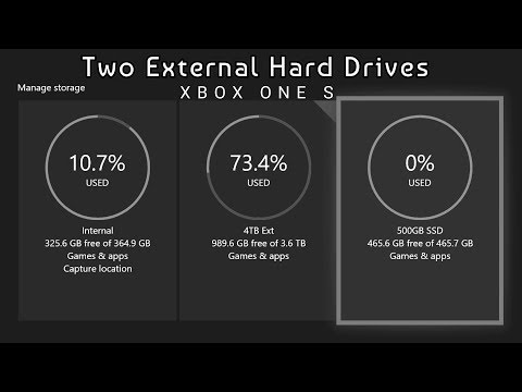 XBOX ONE S with 2 External Hard Drives / Format / Transfer / Tutorial