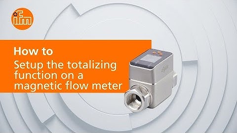 How to setup the totalizing function on a magnetic flow meter