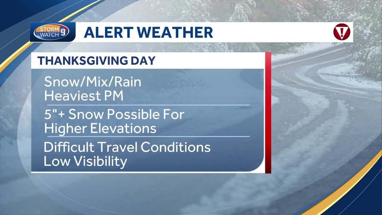 Video: Storm to bring snow, heavy rain to New Hampshire on Thanksgiving ...