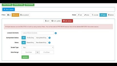 Lesson Tools   Bulk Delete
