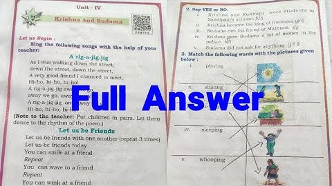 ||class 1st std English|| unit-4 krishna and sudama|| #education #english #class1english