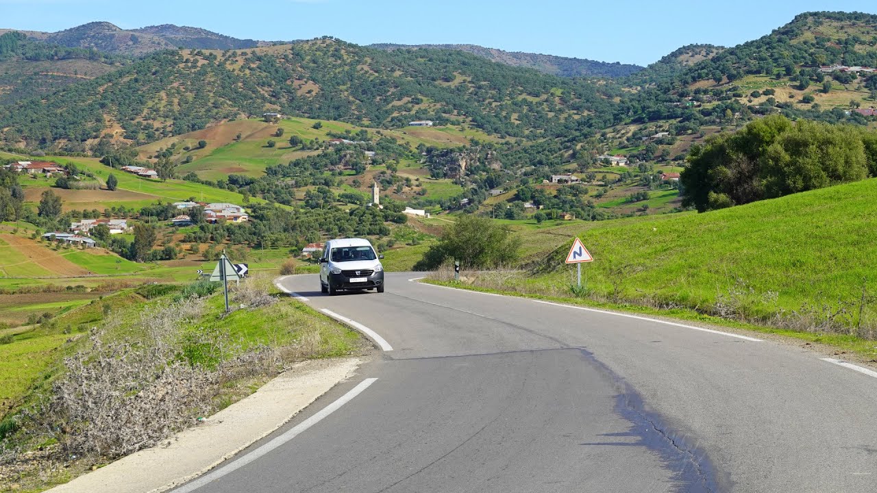 الطريق من وزان الى عين دريج طبيعة ساحرة ومنعرجات خطرة driving from ouazzane to ain dorij