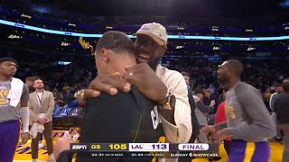 LeBron James \& Stephen Curry Catch Up After Lakers Win