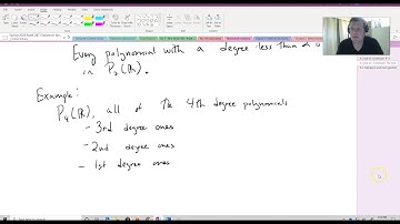 Vector Spaces- Polynomials