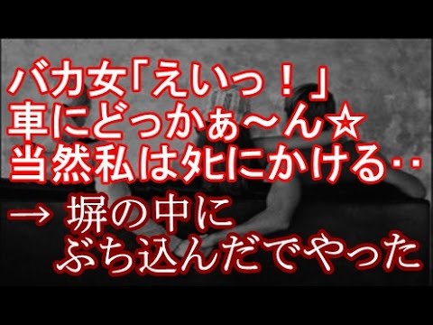 【復讐】バカ女「えいっ！」車にどっかぁ～ん☆当然私はタヒにかける･･･ → サツ人未遂で塀の中にぶち込んでやったわ