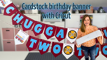 Cardstock birthday banner with Cricut tutorial for beginners