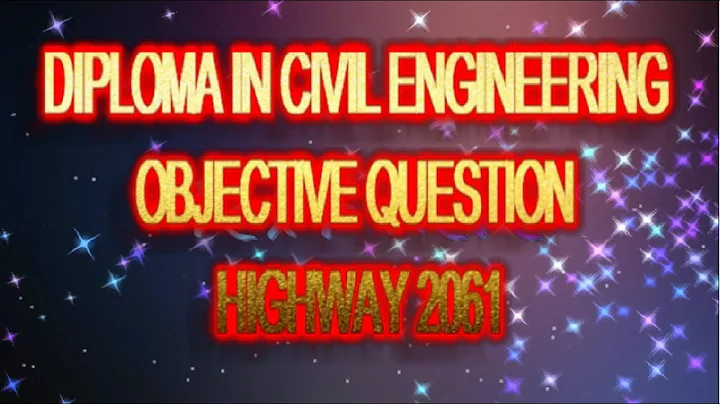 Diploma in civil engineering objective question of highway 2061 - DayDayNews