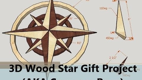 Wood Star / Compass Rose Gift Idea