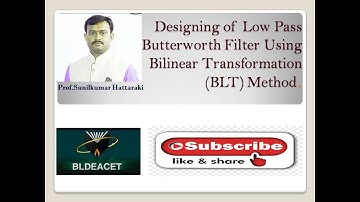 Design LPF Butterworth Filter Using BLT