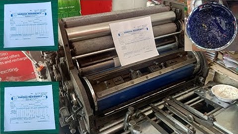 Cyan colour printing by hamada offset printing machine // Varsha Residency Bill Book printing