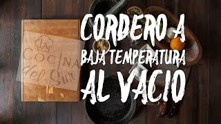 A pierna de baja temperatura cordero