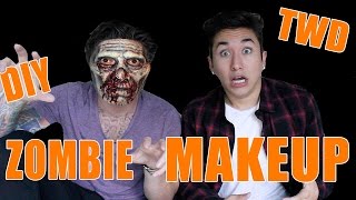 DIY The Walking Dead Zombie Halloween Makeup tutorial (ft. ScottySire) | Brennen Taylor