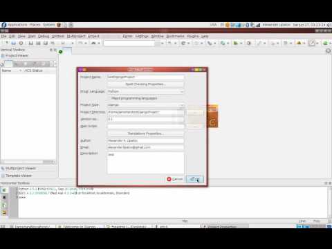 How to create Django project using Eric python IDE