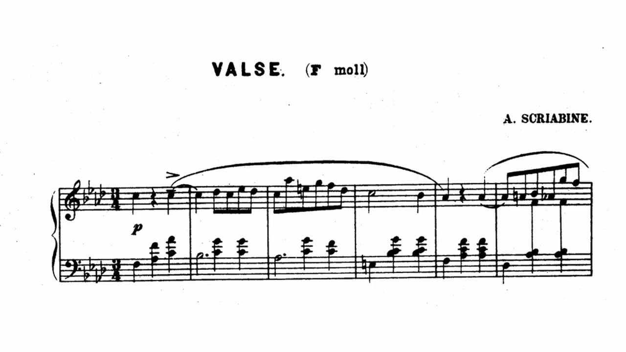 Scriabin Op.1, Waltz