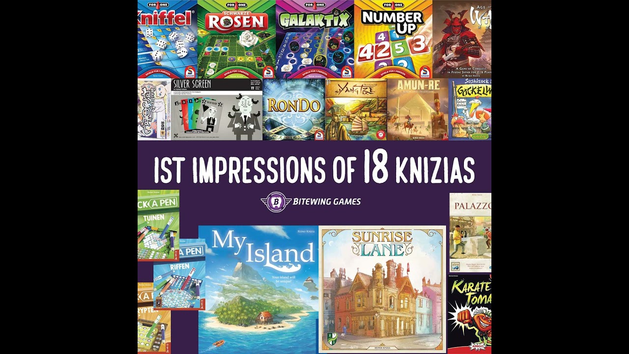 1st Impressions of My Island, Sunrise Lane, and SIXTEEN MORE Knizia games!