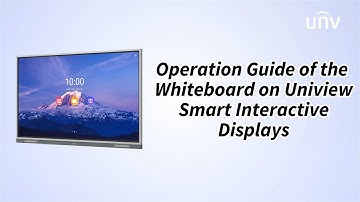 Operation Guide of the Whiteboard on Uniview Smart Interactive Displays