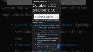 vs code october 2022 release highlights (v1.73)