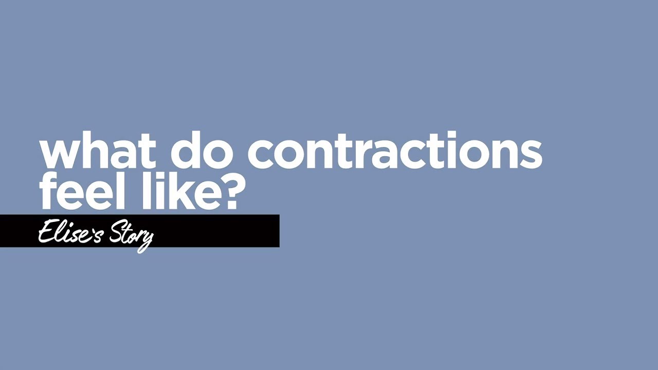 What do contractions feel like? - YouTube