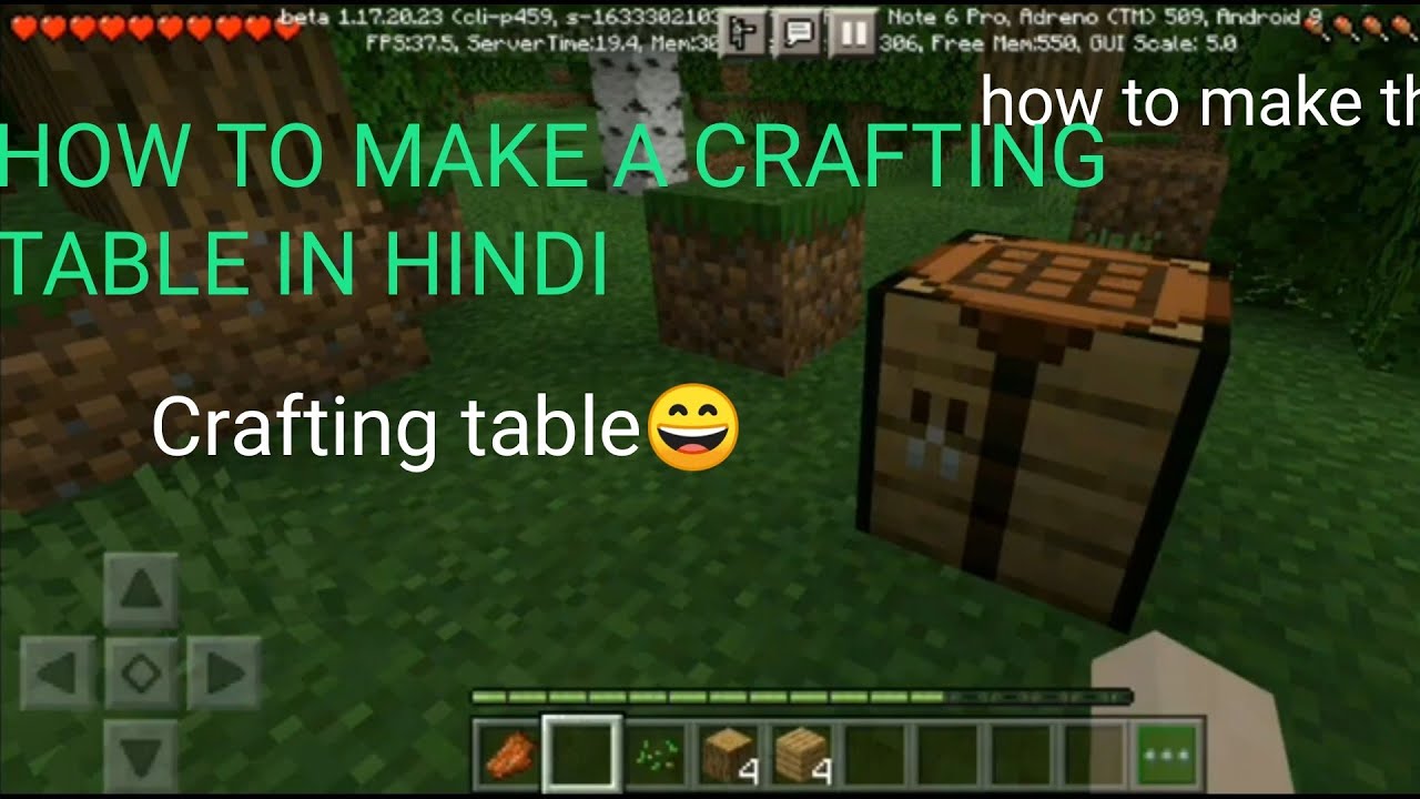 How To Make Crafting Table In Minecraft Game(gamer boy annu) - YouTube