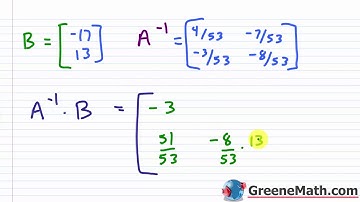 Solving Linear Systems with Matrix Equations (Using the Inverse of a Matrix)