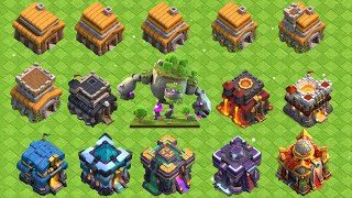 Clash Of Clan | Mountain Golem Vs TH + Builder's Hut #foryou #funny #gaming #gameplay  #clashofclan