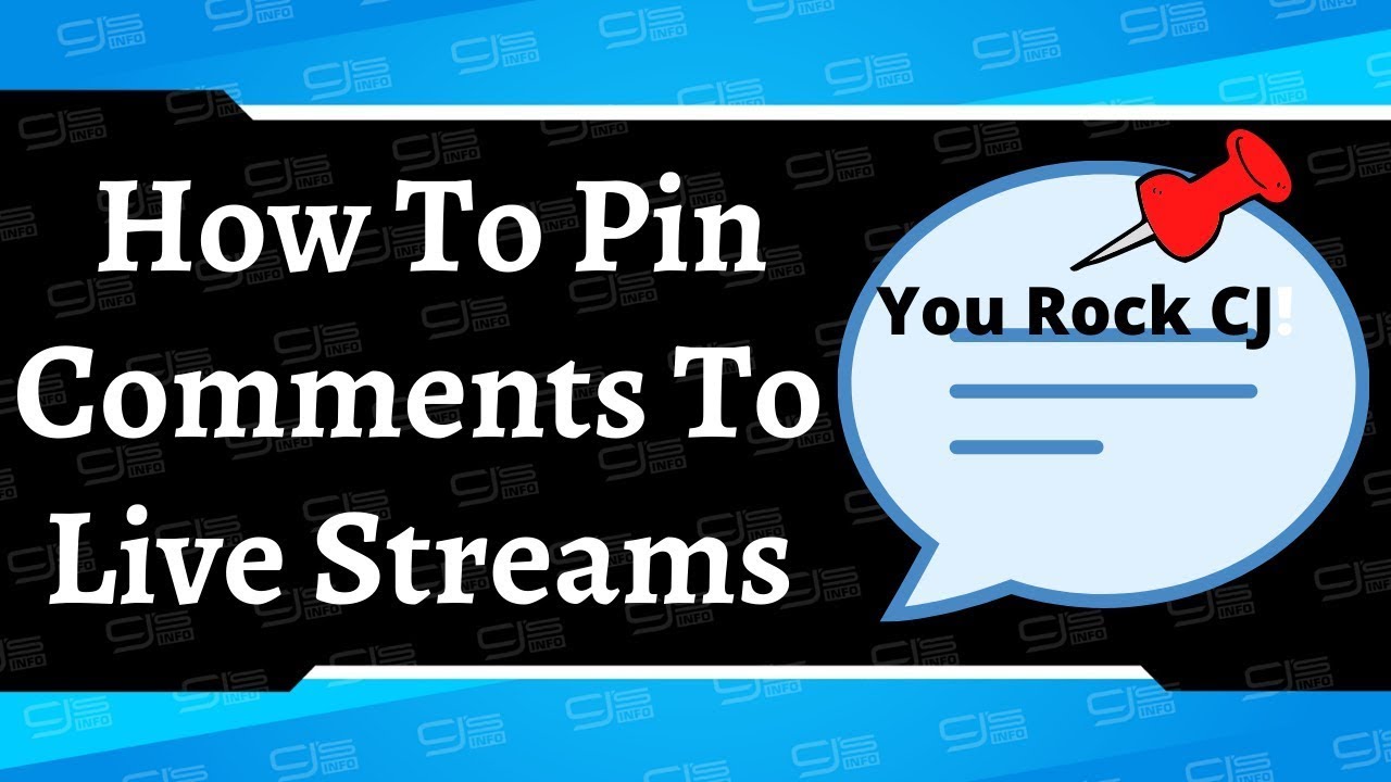 How To Pin A Comment On Facebook Instagram Live Streams Easy YouTube