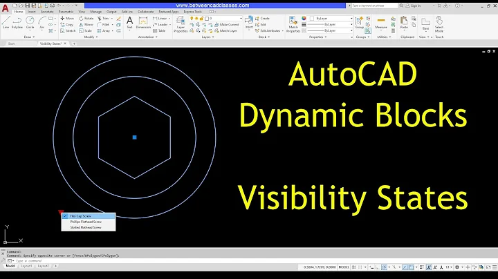 AutoCAD Dynamic Blocks Tutorial: Visibility States