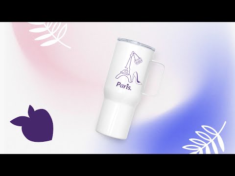 tsgabrielle • Paris • Tumbler • Stainless Steel • White • 20 oz - 600 ml