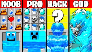 Minecraft Battle: WATER MONSTER MUTANT CRAFTING CHALLENGE NOOB vs PRO vs HACKER GOD Funny Animation