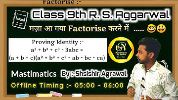 #Proving_Identity :-a³ + b³ + c³ - 3abc = (a + b + c)(a² + b² + c² - ab - bc - ca)