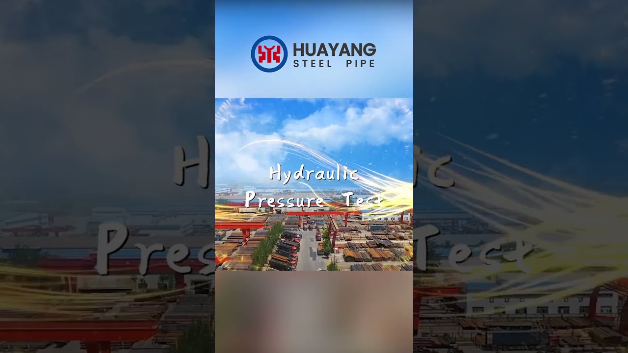 HUAYANG STEEL PIPE quality inspection link - hydraulic test and online flaw detection equipment.