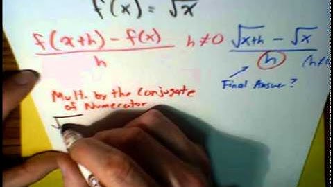 (3 of 3) Use Difference Quotient with a radical function... MathWOEs