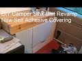 DIY Camper Sink Unit Amending Design and Recovering