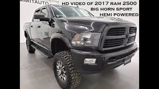 2017 RAM 2500 CREW BIG HORN SPORT BRILLIANT BLACK METALLIC WALK AROUND REVIEW 11350 SOLD! screenshot 1