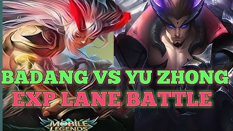 BADANG VS YU ZHONG/BADANG GAMEPLAY/EXP LANE BATTLE #badang #mlbb #mobilelegend #shortvideo #top