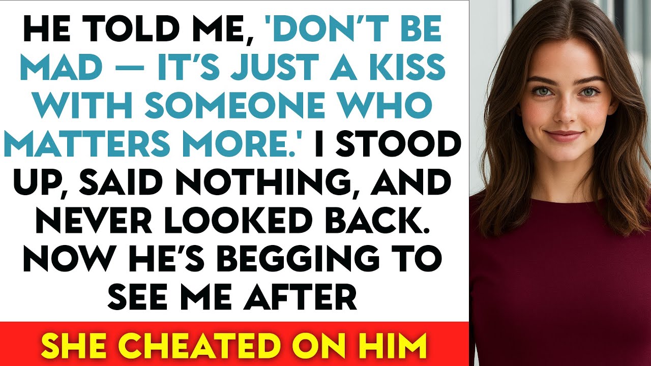 He Told Me, 'Don’t Be Mad — It’s Just a Kiss With Someone Who Matters More.' I Stood Up, Said...