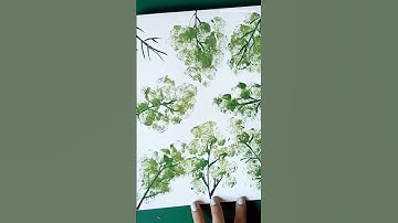 Easy Tree Painting 🖌️#shorts #short #shortvideo #yt #tree #treeart #creativeart #easyart #video #how