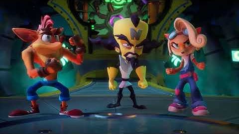 N. Gin, N. Brio, Crash, Dingodile and N. Cortex gets Dizzy