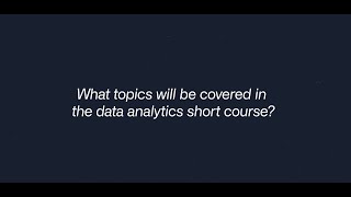 Data Analytics for Business Professionals – Program Overview